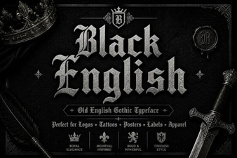 Stylish Black English Fonts for Creative Design Projects