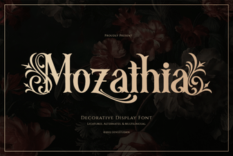 Mozathia Font - Bold Blackletter Gothic Typeface for Display Use