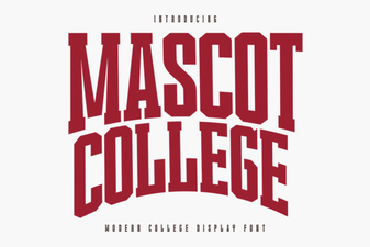 Mascot College Font - Bold Display Typeface for Sports & School Designs