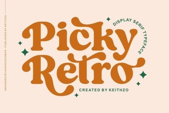 Designing with Picky Retro Font: Aesthetic & Usability