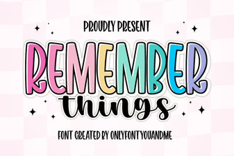 Remember Things Font for Creative and Memorable Designs